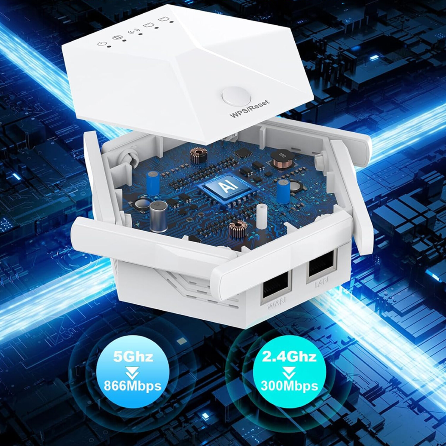 Repetidor Extensor Wi fi Wr9534 EXTENSOR WIFI WR 9534 2.4GHZ 5GHZ Dimm