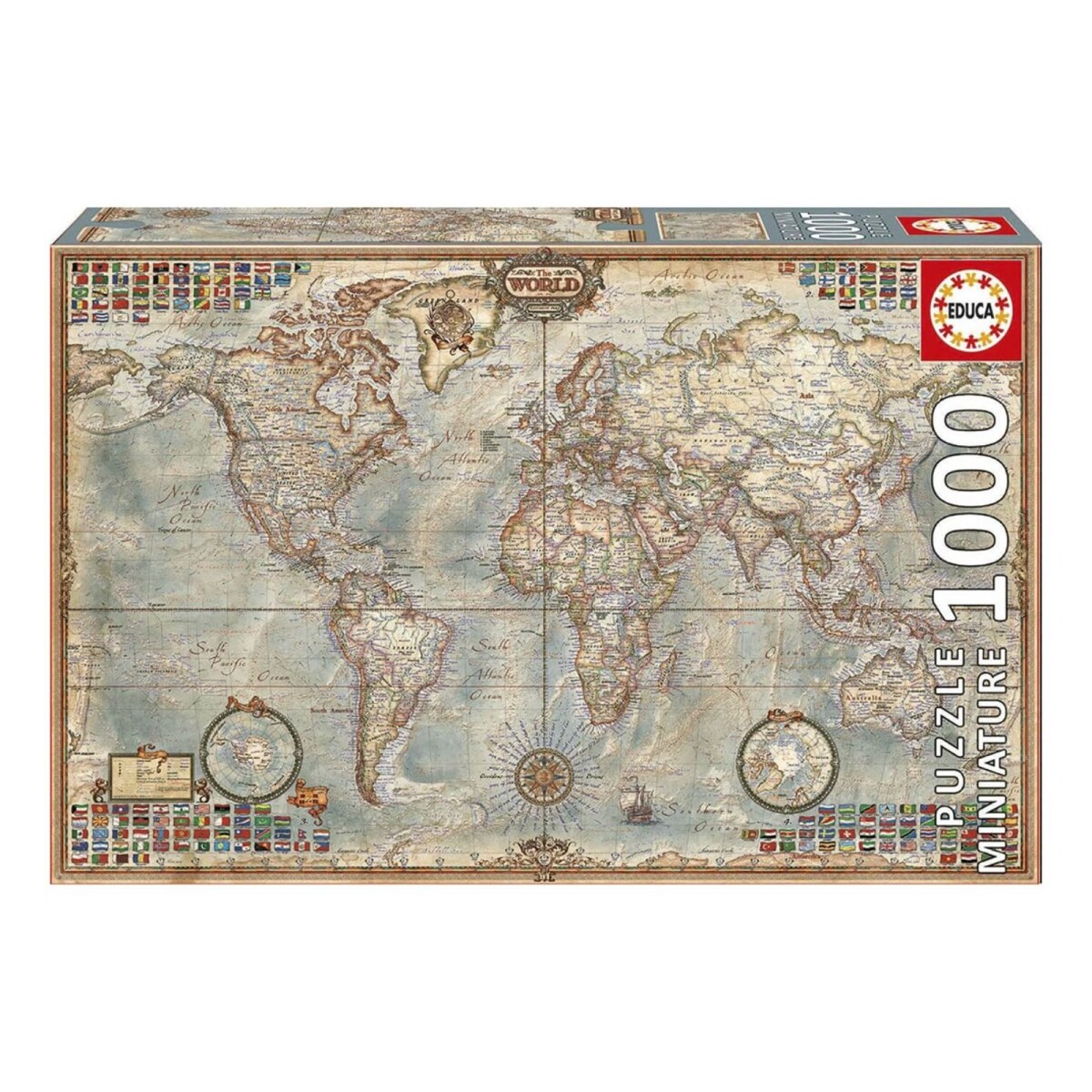 Puzzle Rompecabeza Mapa Politico Educa Miniatura 1000 Piezas 