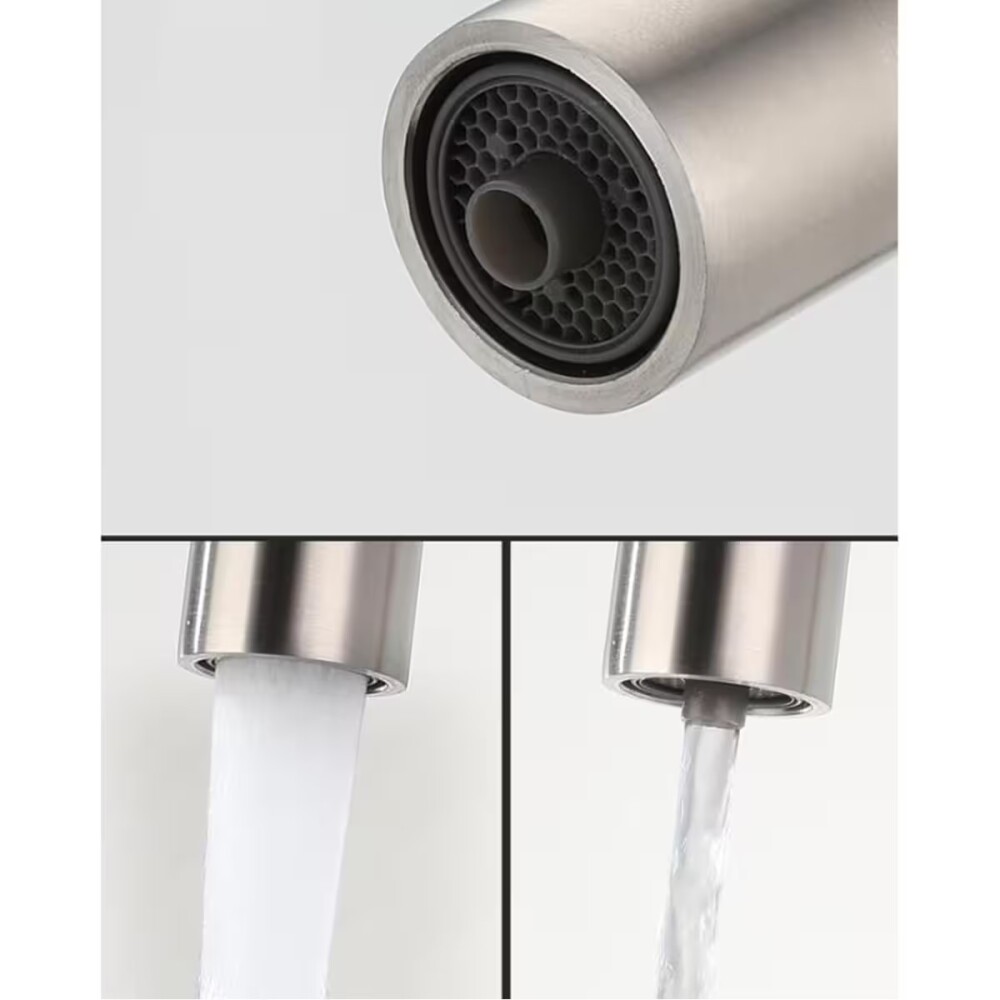 Grifería de Cocina Monocomando de mesada Milano con salida purificador Gris Satinado Grifería De Cocina Monocomando De Mesada Milano Con Salida Purificador Gris Satinado