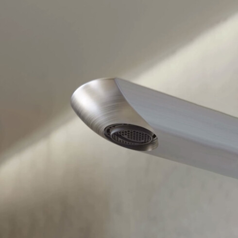 LAVATORIO MONOCOMANDO BRUSHED NICKEL GRIS
