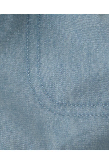 Set tres piezas, short de chambray, buzo y body polo de algodón, estampa deportiva Set tres piezas, short de chambray, buzo y body polo de algodón, estampa deportiva