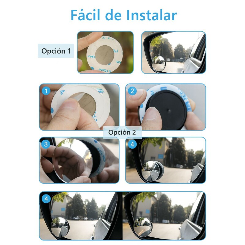 Espejo Retrovisor Puntos Ciegos Auto Camioneta Laterales X2 Espejo Retrovisor Puntos Ciegos Auto Camioneta Laterales X2