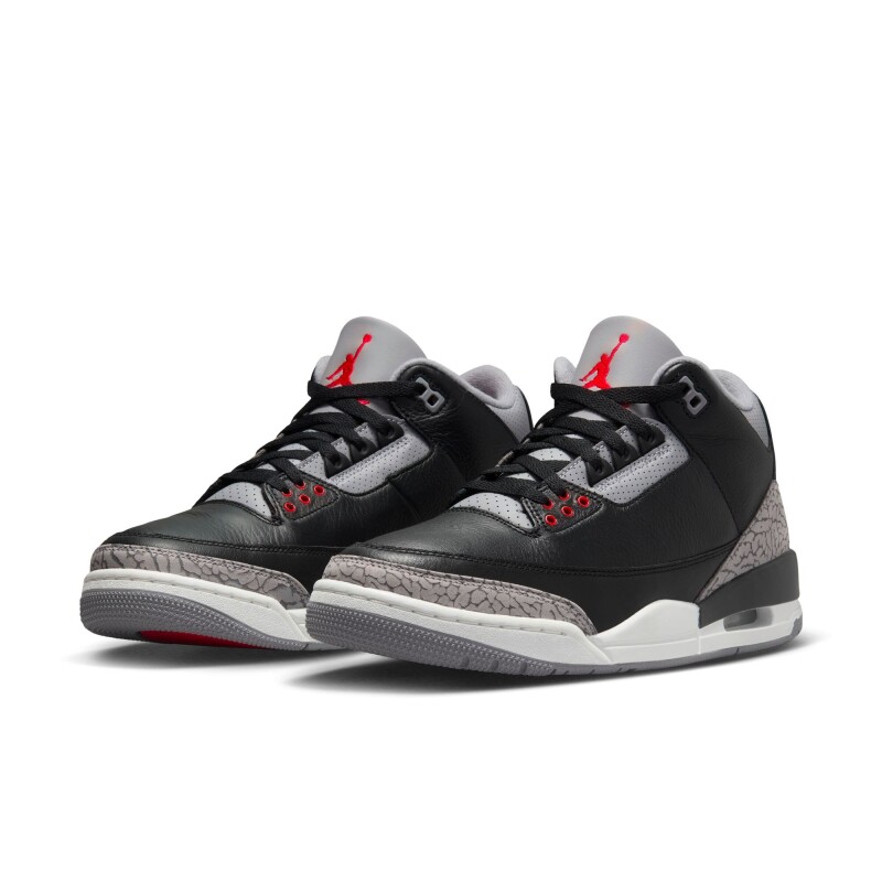 Championes Air Jordan 3 Retro de Hombre Negro