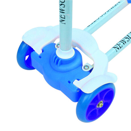 Monopatín Tripatín Tijera Regulable 4 Ruedas + Casco! Celeste