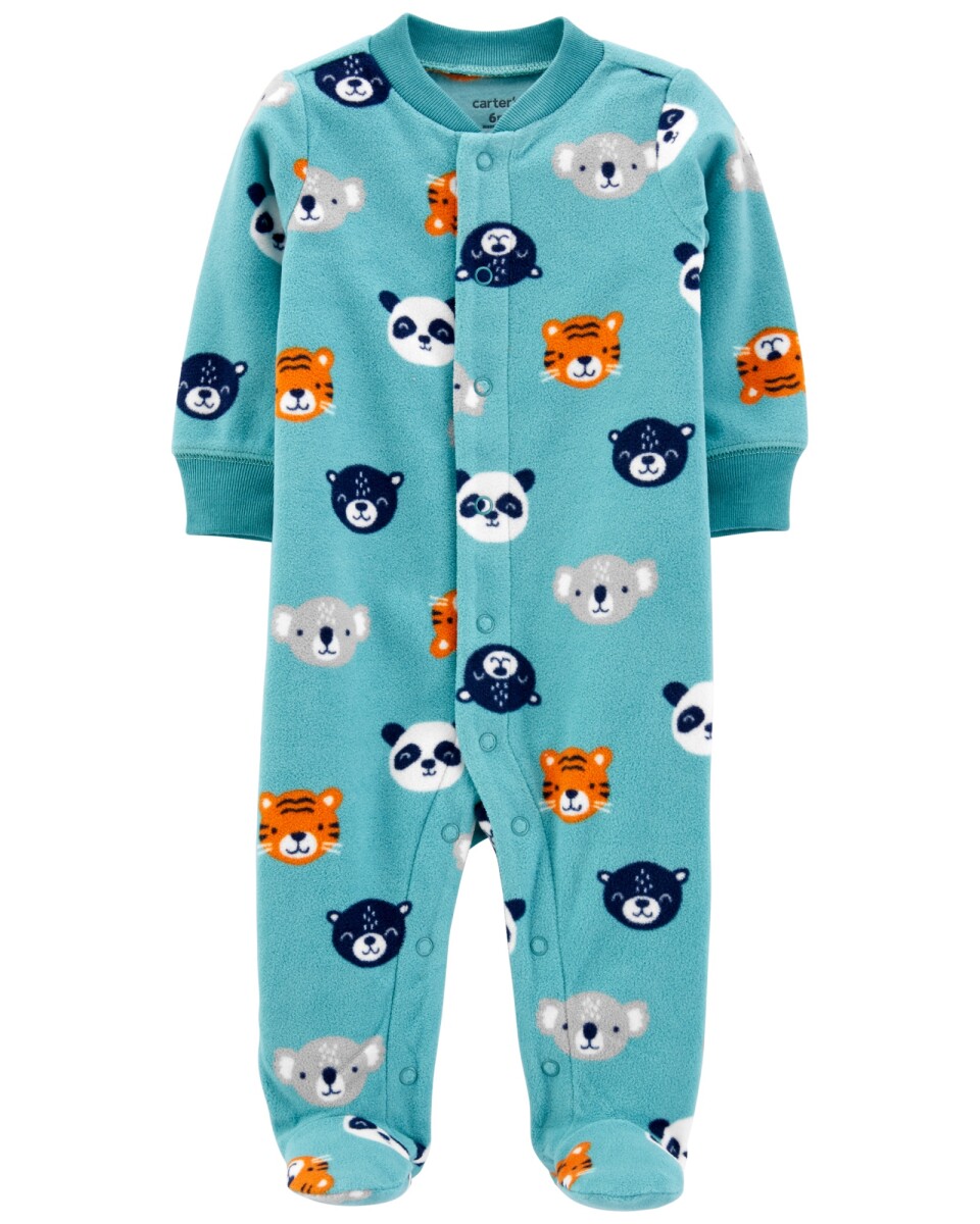 Pijama con Pie Manga Larga Animales Micropolar 