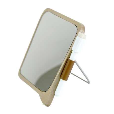 ESPEJO MARCO MADERA RECTANGULAR CON PIE Y BOLIGRAFO ESPEJO MARCO MADERA RECTANGULAR CON PIE Y BOLIGRAFO