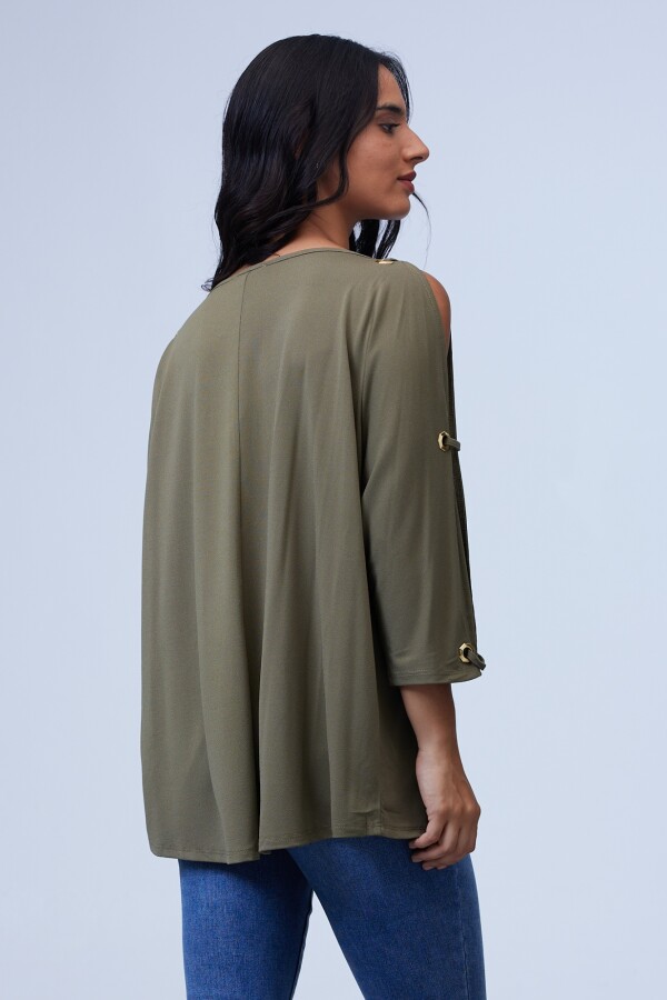Blusa Oversize Manga Aros OLIVA