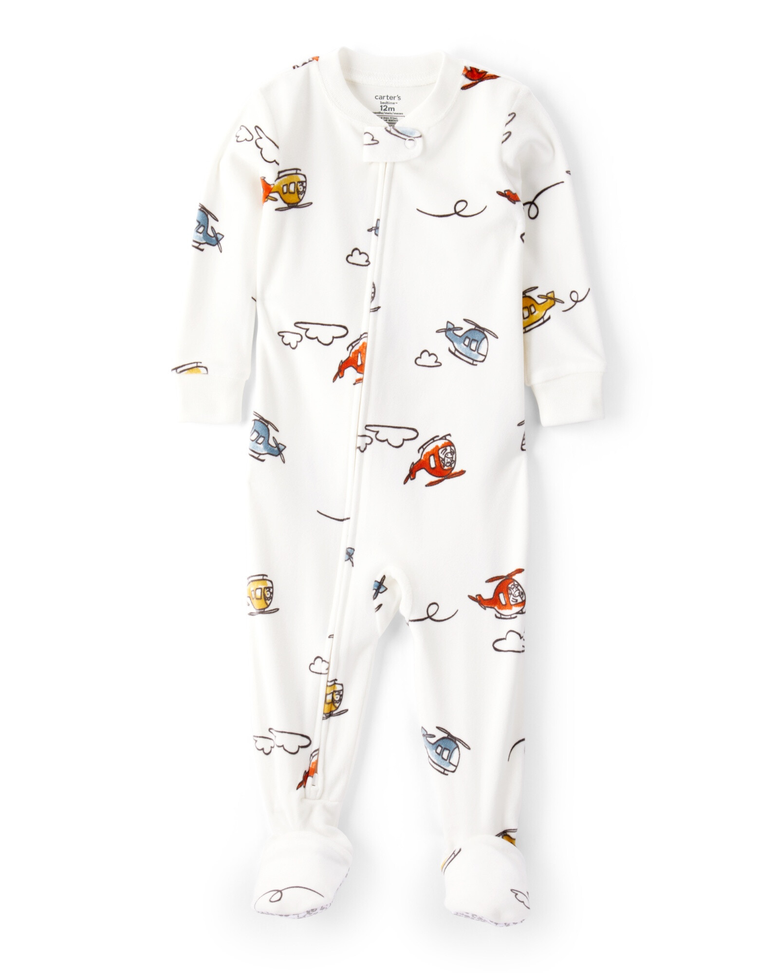 Pijama una pieza de micropolar, con pie, diseño helicópteros Pijama una pieza de micropolar, con pie, diseño helicópteros