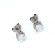 Caravanas en oro 18k blanco y brillantes Caravanas en oro 18k blanco y brillantes