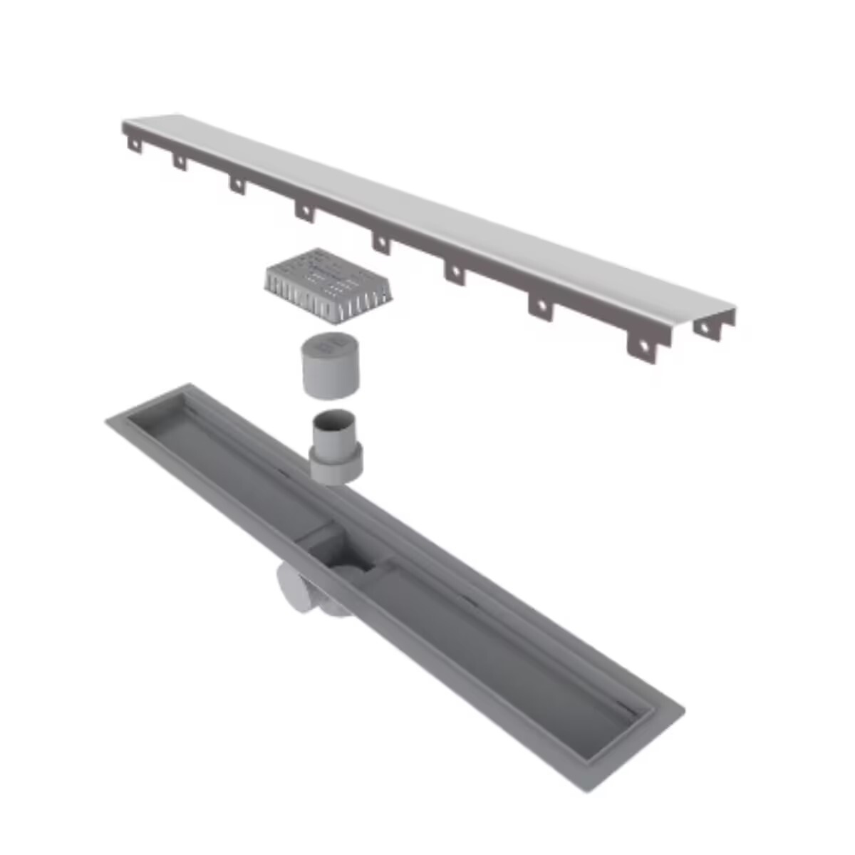 Elleve Receptaculo C/sifón Tapa Ac Inox 60cm Smart 