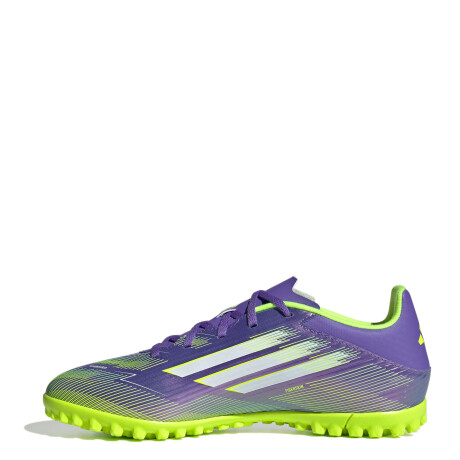Championes de Fútbol 5 Unisex Adidas F50 Club Púrpura - Blanco - Amarillo Limon