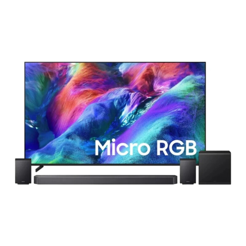Smart TV Samsung 75" Micro RGB R85H 4K Vision AI (2026) + Barra de Sonido HW-Q930F 9.1.4ch ¡De Regalo! Smart TV Samsung 75" Micro RGB R85H 4K Vision AI (2026) + Barra de Sonido HW-Q930F 9.1.4ch ¡De Regalo!