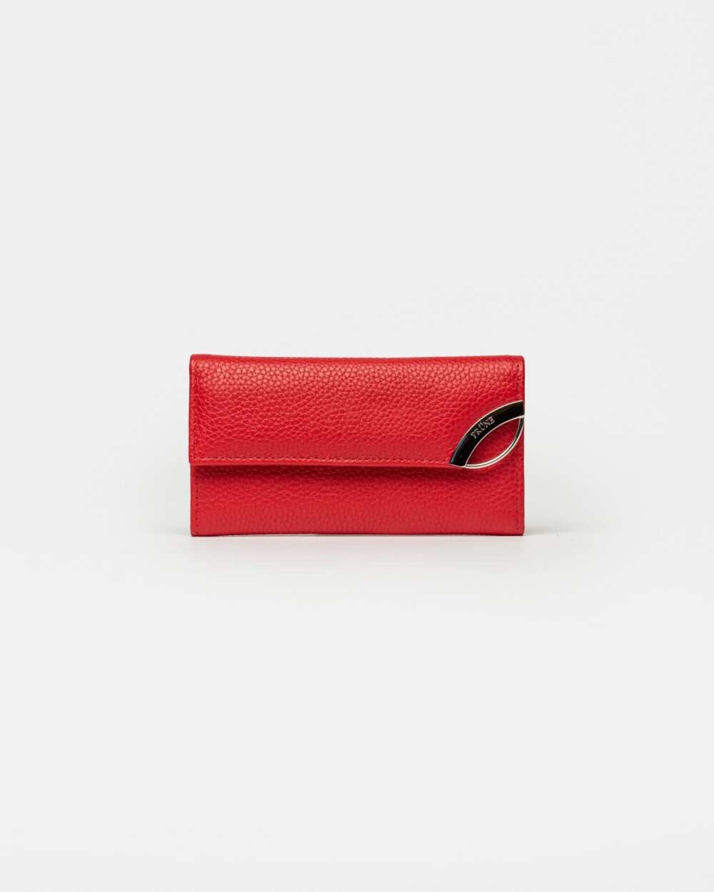 Billetera Katy en cuero graneado Rojo