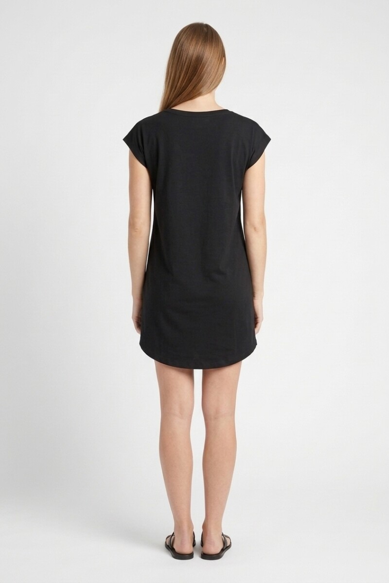 Vestido remeron estampado NEGRO