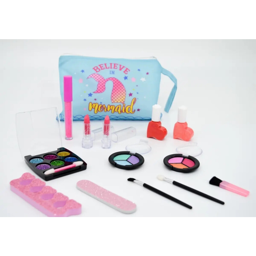 Set De Maquillaje Infantil Con Estuche de Sirena Set De Maquillaje Infantil Con Estuche de Sirena