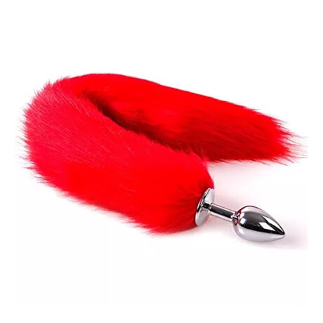 Plug Anal Metálico Cola de Zorro Rojo Plug Anal Metálico Cola de Zorro Rojo