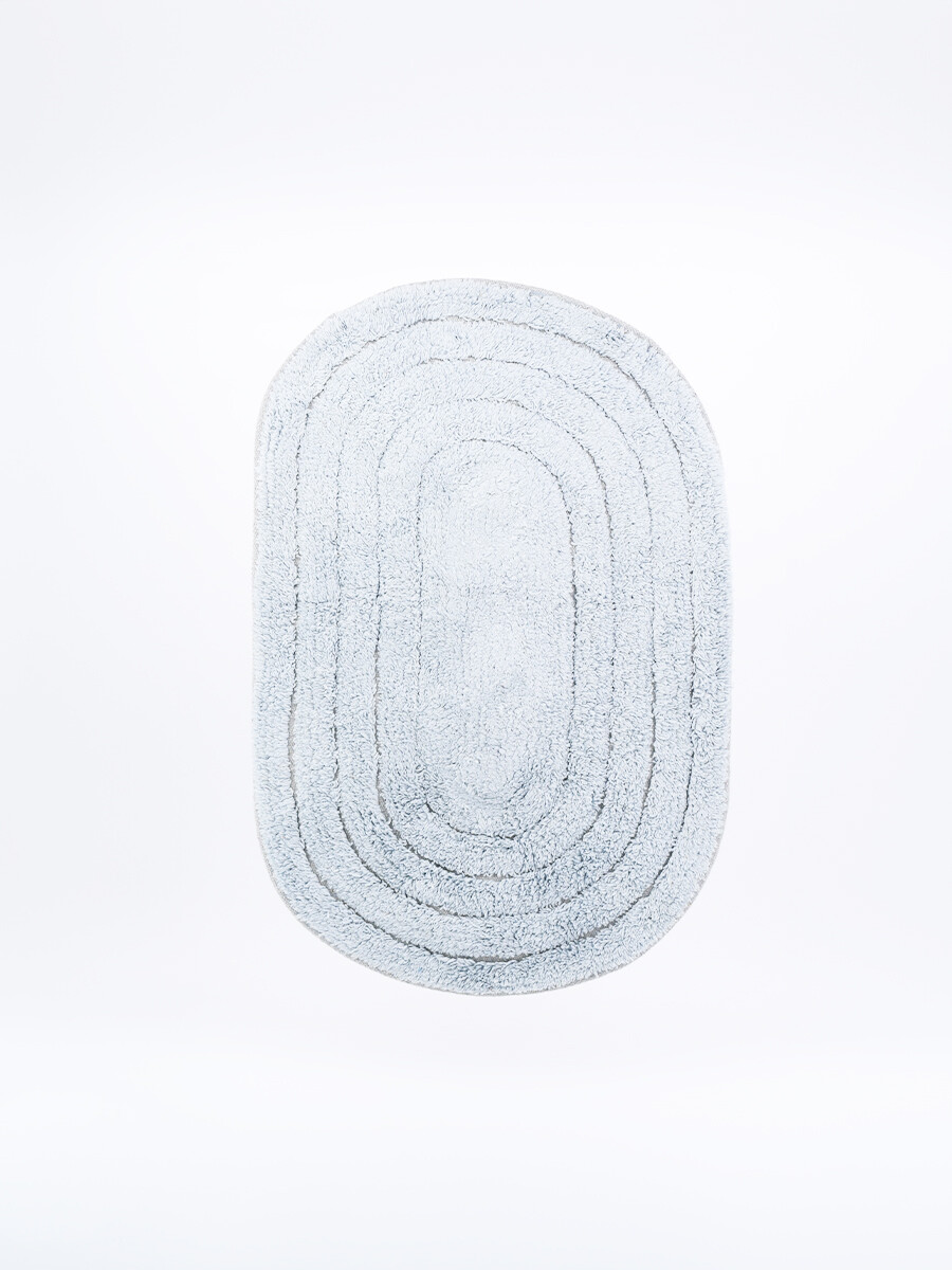 ALFOMBRA BAÑO OVAL - GRIS 