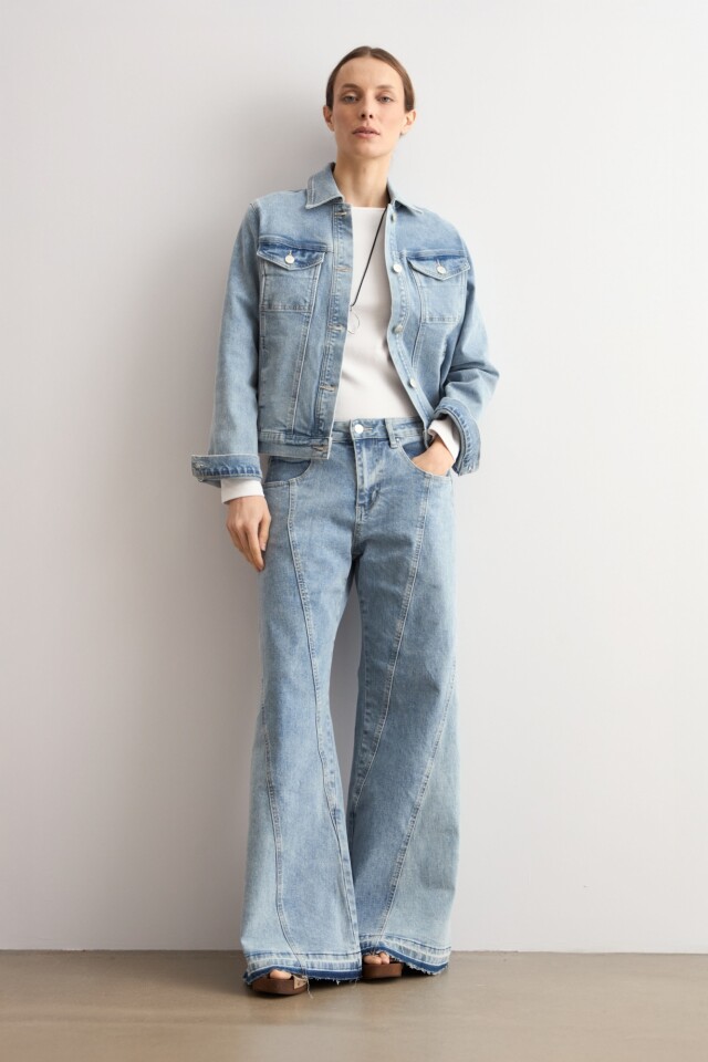 Chaqueta clásica de jean jean medio