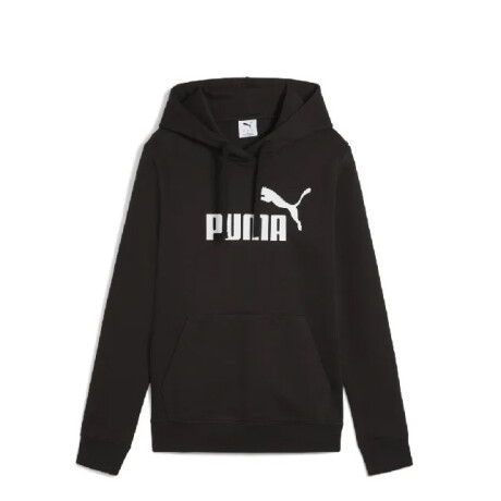 Canguros Puma Logo Hoodie W Femenino Negro - Blanco