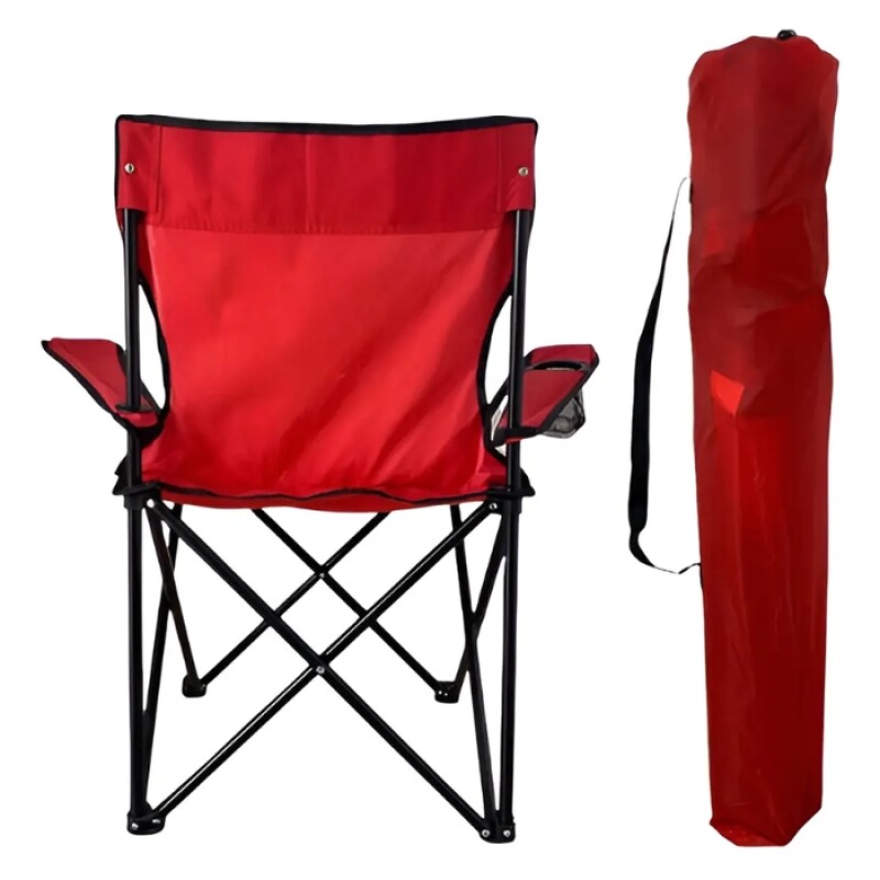 Silla plegable capitán con apoya brazos Rojo