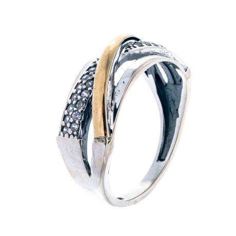 Anillo de plata 925, double con circonia Anillo de plata 925, double con circonia