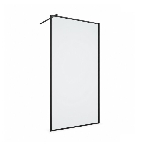 Mampara de vidrio fija negra 100x195 cm Mampara De Vidrio Fija Negra 100x195 Cm