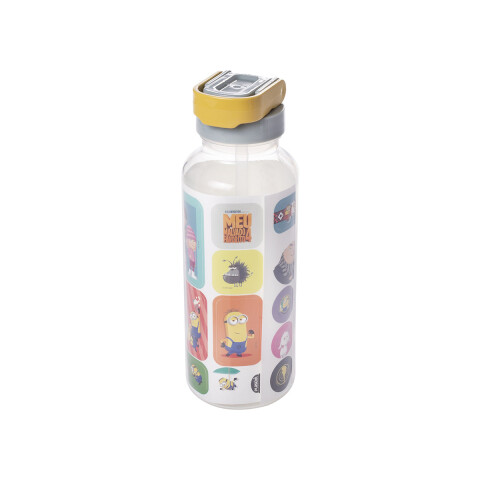 Botella Plática Fun Minions 600 ml con Adhesivos U