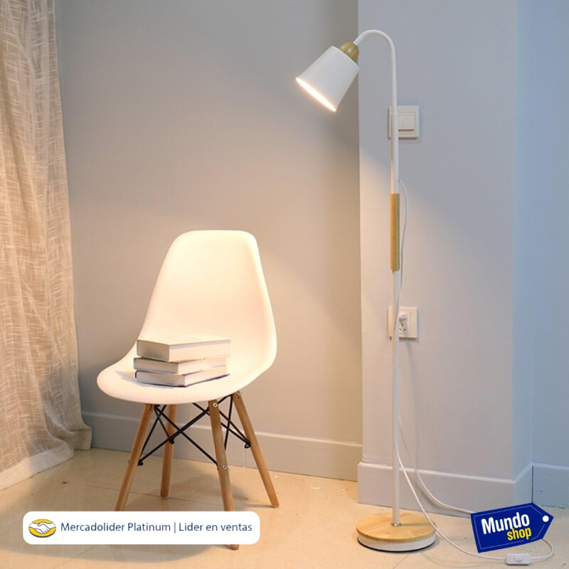Lámpara De Pie Moderna Nórdica Flexible 1.5 Metros Calidad Blanco