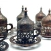 Juego de café metal x6 Cobre