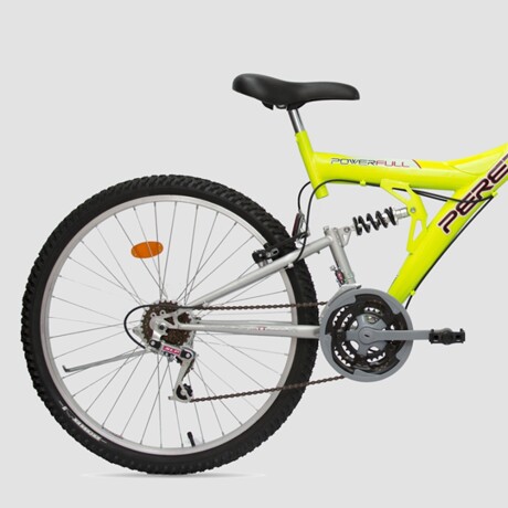 Bicicleta Montaña Peretti MTB Doble Suspensión Acero R26 21V Amarillo