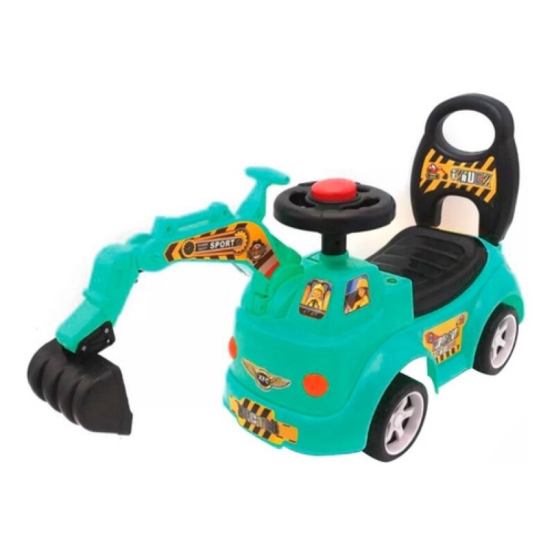 Buggy infantil excavadora con luz y sonido Azul acero