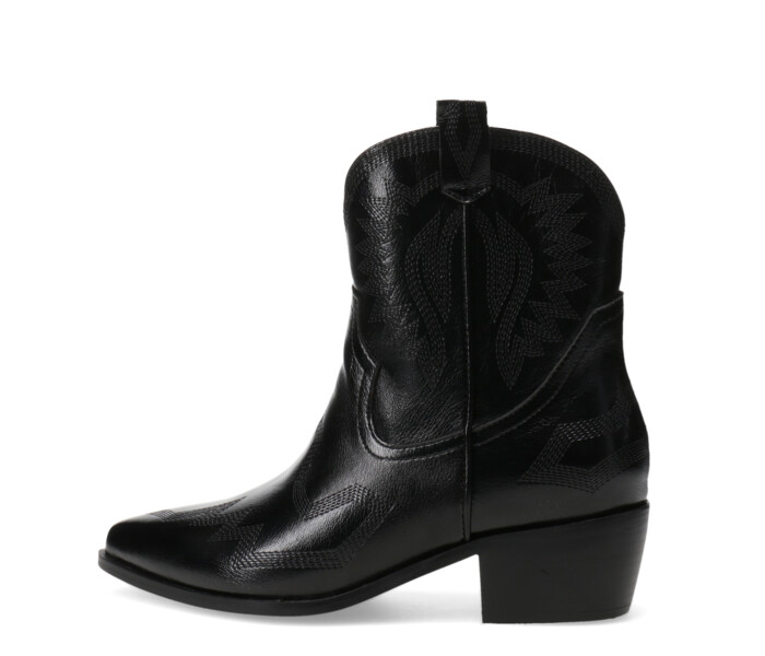 Bota PISCIS estilo tejana baja Black