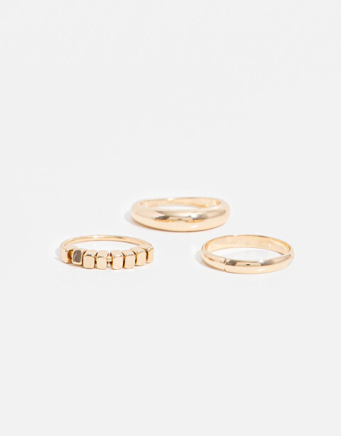 Sets Anillos Metal Set Anillos De Metal - Dorado