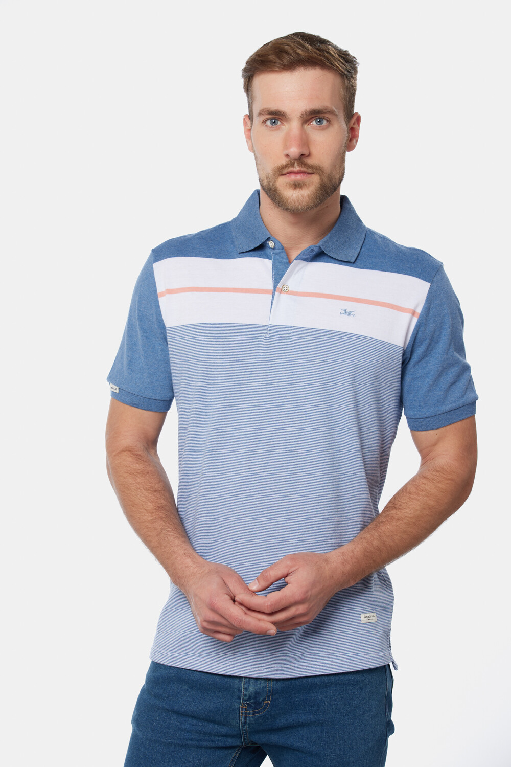 POLO JERSEY RAYADA Piedra