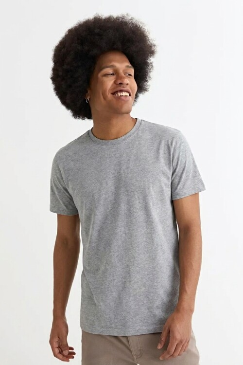 Remera cuello redondo ICONIC 150 GRIS