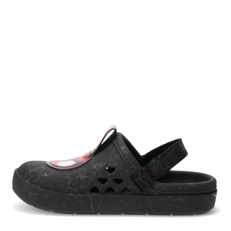 Zuecos Infantiles Marvel Round Babuch Spiderman Negro - Rojo