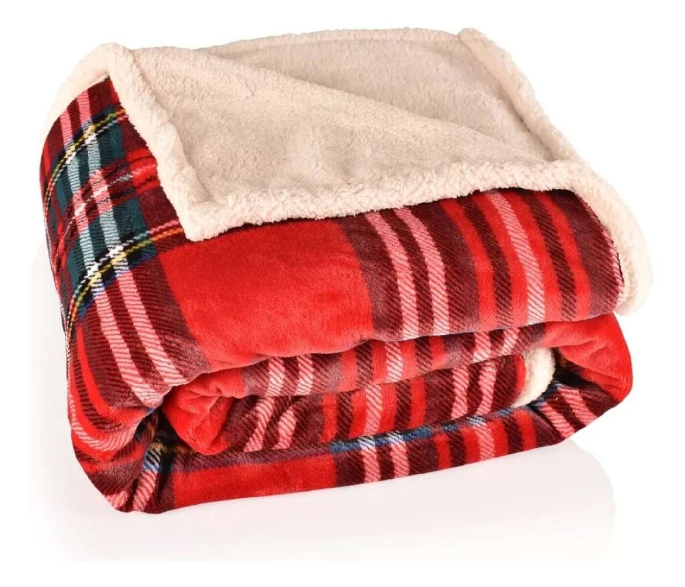 Frazada Reversible Polar Sherpa Cuadrille 180x200 - Cuadrille 