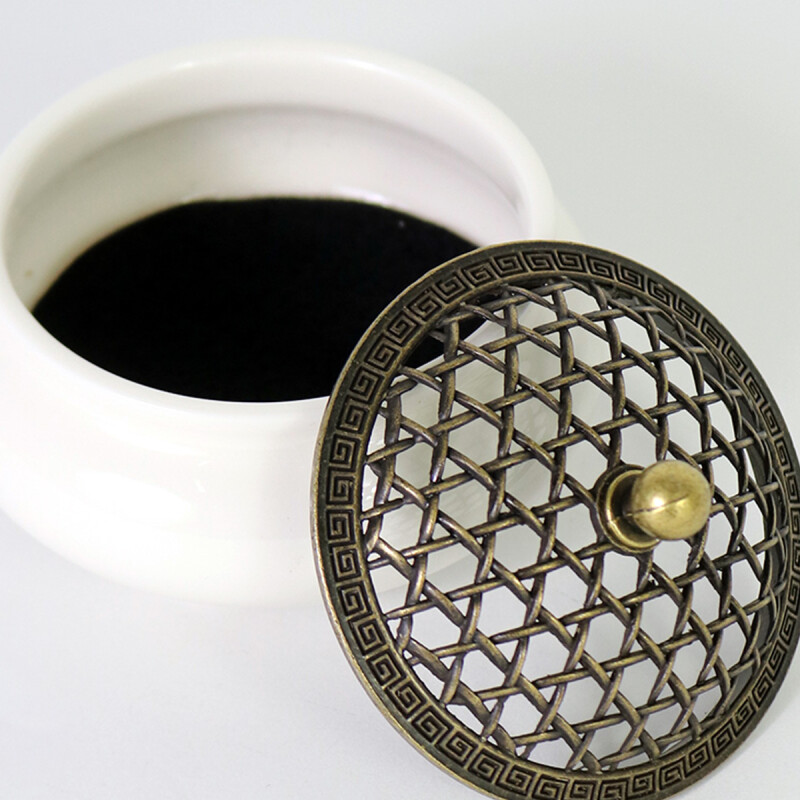 QUEMADOR P/INCIENSO CERAMICA BLANCO 9.5X7CM Unica
