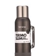 Termo Slim 750Ml. Con Base Silicona Gris Metalizado