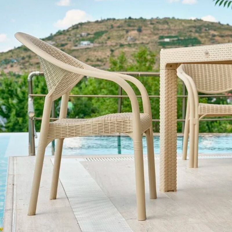 Set x2 Sillas con apoya brazos BEIGE