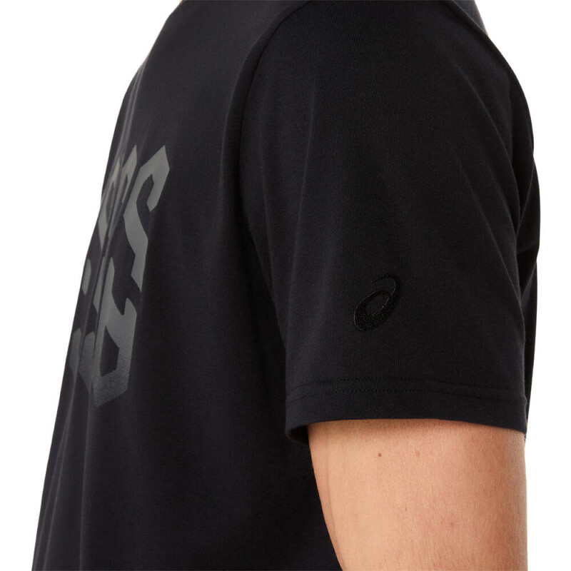 Polo Training Asics Hex Graphic Cotton Blend Tee Hombre Performance Black