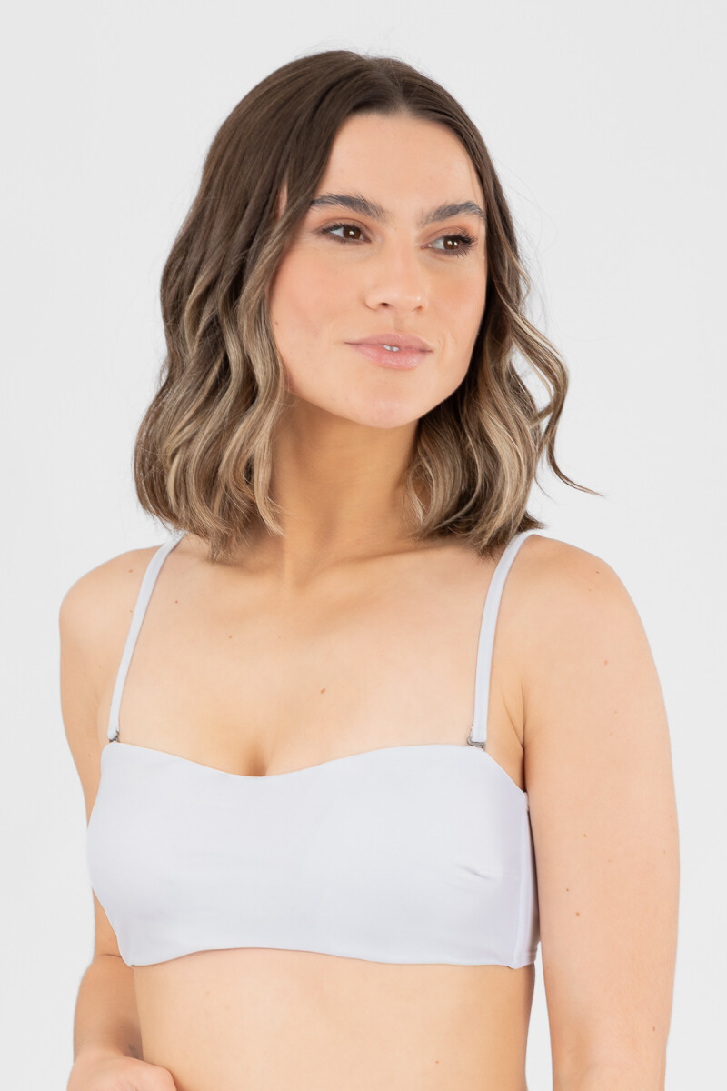 Top strapless - Blanco 