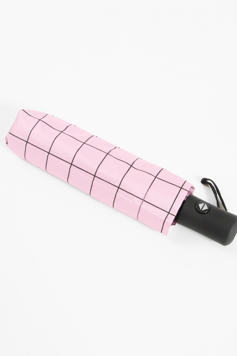 Paraguas geométrico apertura automática rosa