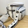 Riñonera Cuerina Rocker Wanna Blanco