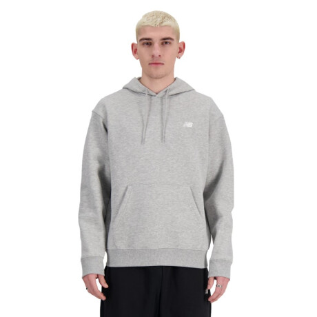 Canguro de Hombre New Balance Small Logo French Terry Hoodie Gris