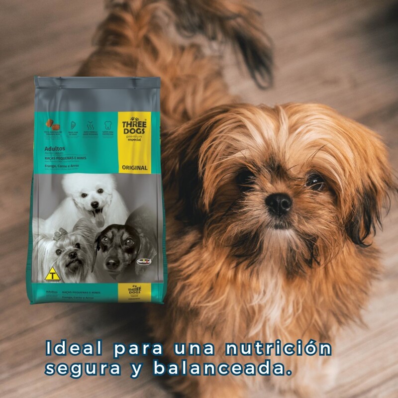 THREE DOGS ORIGINAL ADULTO RAZAS PEQUEÑAS MINI 10.1 KG + COMEDERO DE REGALO THREE DOGS ORIGINAL ADULTO RAZAS PEQUEÑAS MINI 10.1 KG + COMEDERO DE REGALO