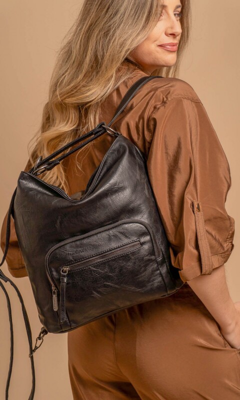 CARTERA MOCHILA VERBENA NEGRO