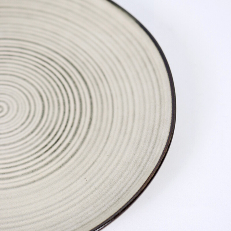 PLATO PLAYO CERAMICA VERDE ESPIRAL 20.5CM Unica