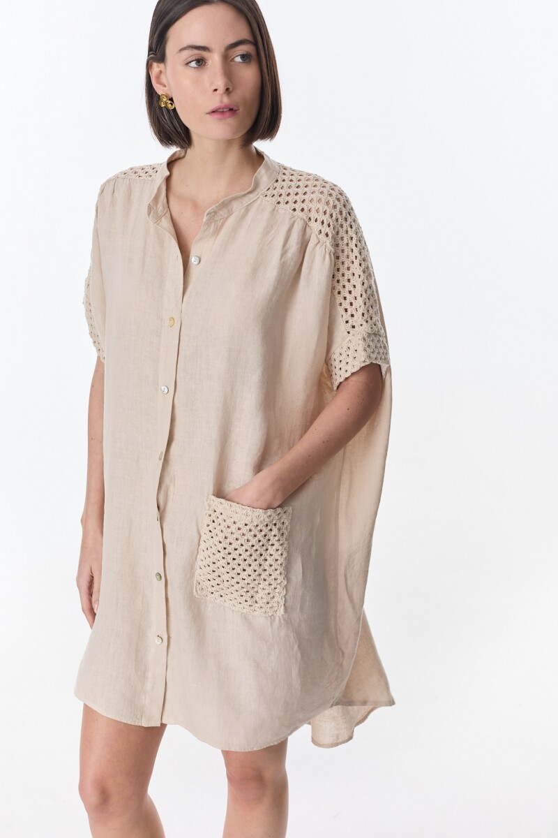 Vestido Camisero Ivy Beige