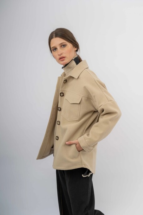 Sobrecamisa Cher paño Beige